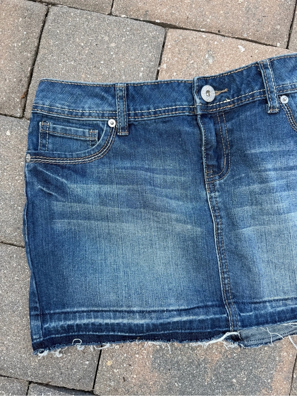 Y2K vintage Jean Mini Skirt Cotton Brand SO